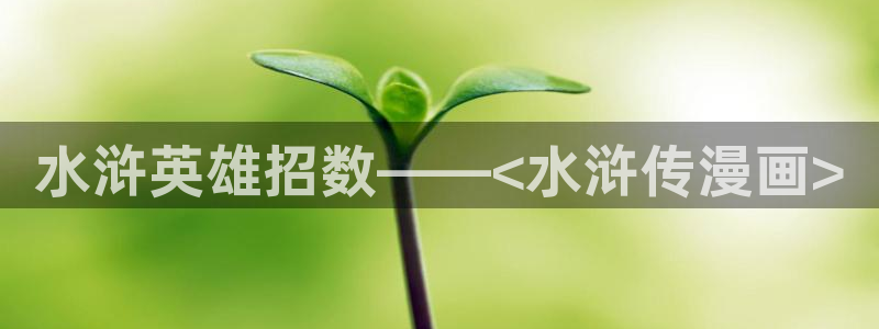 汗汗漫画网站在线观看：水浒英雄招数——<水浒传漫画>