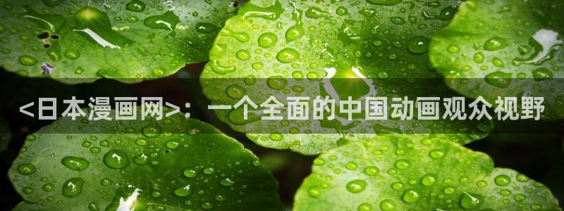 汗汗漫画免费观看：<日本漫画网>：一个全面的中国动画观众视野